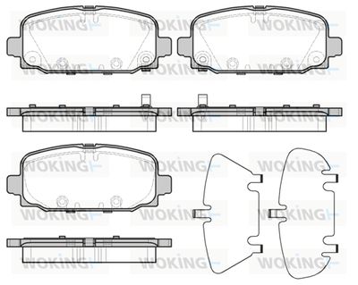 P1696302 WOKING Комплект тормозных колодок, дисковый тормоз