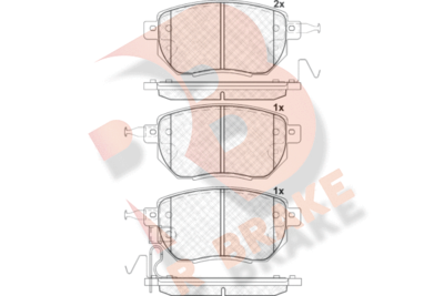 RB1696 R BRAKE Комплект тормозных колодок, дисковый тормоз