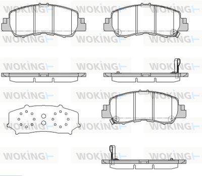 P1981302 WOKING Комплект тормозных колодок, дисковый тормоз