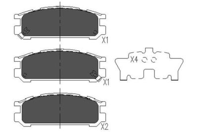 KBP8016 KAVO PARTS Комплект тормозных колодок, дисковый тормоз