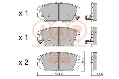 70407037P IAP QUALITY PARTS Комплект тормозных колодок, дисковый тормоз