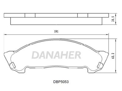 DBP5053 DANAHER Комплект тормозных колодок, дисковый тормоз