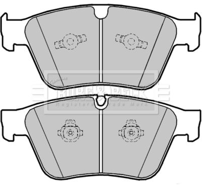 BBP2386 BORG & BECK Комплект тормозных колодок, дисковый тормоз