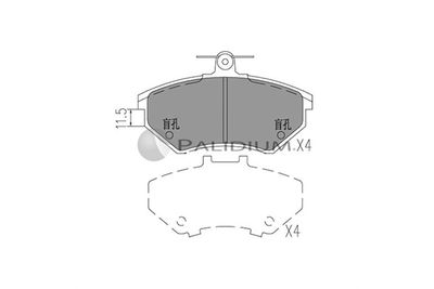 P11035 ASHUKI by Palidium Комплект тормозных колодок, дисковый тормоз