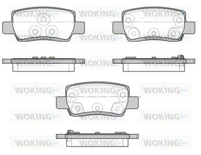 P1868302 WOKING Комплект тормозных колодок, дисковый тормоз