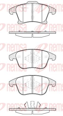 124920 REMSA Комплект тормозных колодок, дисковый тормоз