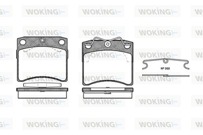 P285310 WOKING Комплект тормозных колодок, дисковый тормоз