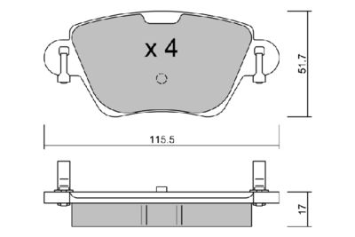 BPPE2007 AISIN Комплект тормозных колодок, дисковый тормоз