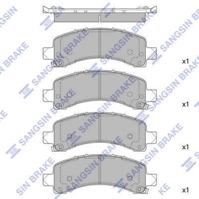 SP1558 Hi-Q Комплект тормозных колодок, дисковый тормоз