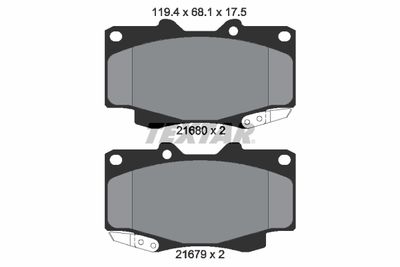 2168003 TEXTAR Комплект тормозных колодок, дисковый тормоз