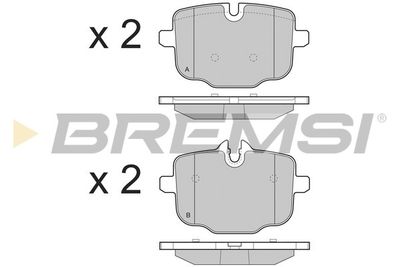 BP3450 BREMSI Комплект тормозных колодок, дисковый тормоз