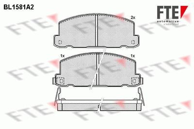 BL1581A2 FTE Комплект тормозных колодок, дисковый тормоз