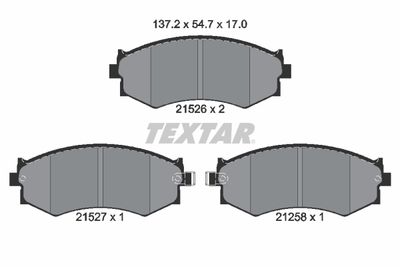 2152601 TEXTAR Комплект тормозных колодок, дисковый тормоз