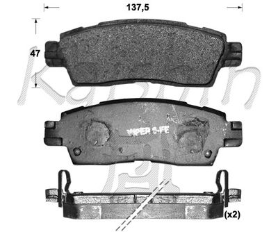 FK10075 KAISHIN Комплект тормозных колодок, дисковый тормоз