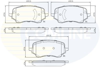 CBP02740 COMLINE Комплект тормозных колодок, дисковый тормоз