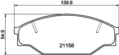 8DB355028971 HELLA PAGID Комплект тормозных колодок, дисковый тормоз