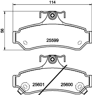 8DB355029941 HELLA PAGID Комплект тормозных колодок, дисковый тормоз