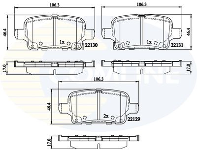 CBP32307 COMLINE Комплект тормозных колодок, дисковый тормоз