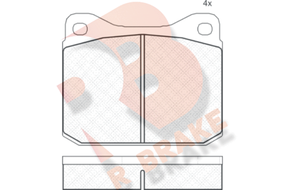 RB0327 R BRAKE Комплект тормозных колодок, дисковый тормоз
