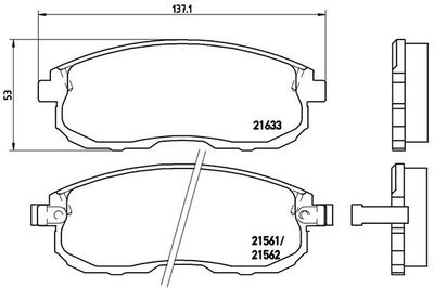 P56021 BREMBO Комплект тормозных колодок, дисковый тормоз