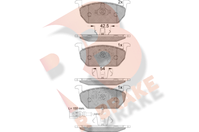 RB2189 R BRAKE Комплект тормозных колодок, дисковый тормоз