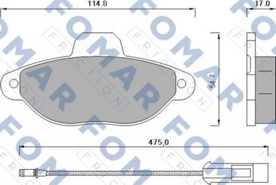 FO582881 FOMAR Friction Комплект тормозных колодок, дисковый тормоз