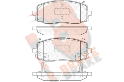 RB1709 R BRAKE Комплект тормозных колодок, дисковый тормоз