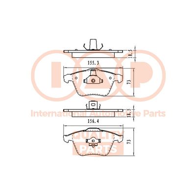 70411121 IAP QUALITY PARTS Комплект тормозных колодок, дисковый тормоз