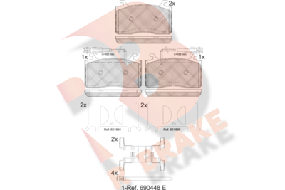 RB2309 R BRAKE Комплект тормозных колодок, дисковый тормоз