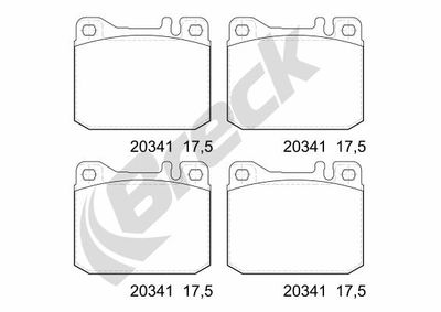 203410070110 BRECK Комплект тормозных колодок, дисковый тормоз