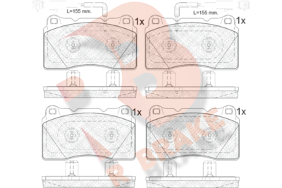 RB2010 R BRAKE Комплект тормозных колодок, дисковый тормоз