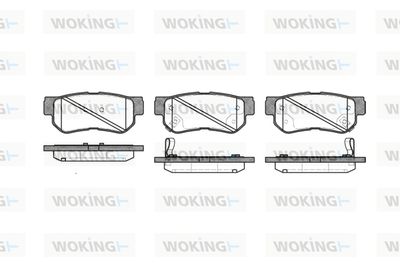 P646332 WOKING Комплект тормозных колодок, дисковый тормоз