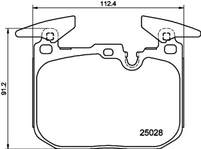 8DB355025771 HELLA Комплект тормозных колодок, дисковый тормоз