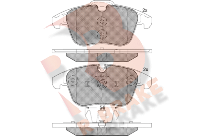 RB1775203 R BRAKE Комплект тормозных колодок, дисковый тормоз