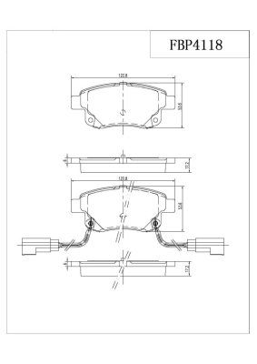 FBP4118 FI.BA Комплект тормозных колодок, дисковый тормоз