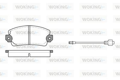 P125312 WOKING Комплект тормозных колодок, дисковый тормоз