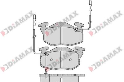 N09327 DIAMAX Комплект тормозных колодок, дисковый тормоз