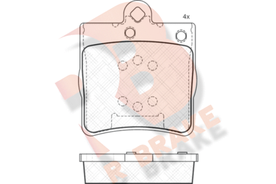 RB1311 R BRAKE Комплект тормозных колодок, дисковый тормоз