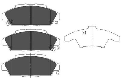 KBP2025 KAVO PARTS Комплект тормозных колодок, дисковый тормоз