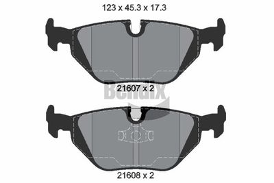 BPD1818 BENDIX Braking Комплект тормозных колодок, дисковый тормоз