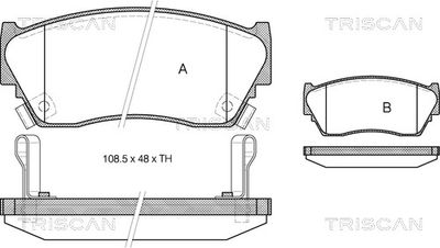 811014155 TRISCAN Комплект тормозных колодок, дисковый тормоз
