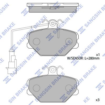 SP1853 Hi-Q Комплект тормозных колодок, дисковый тормоз