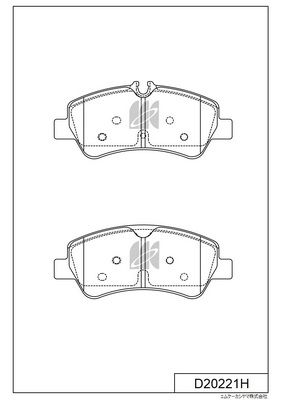 D20221H MK Kashiyama Комплект тормозных колодок, дисковый тормоз