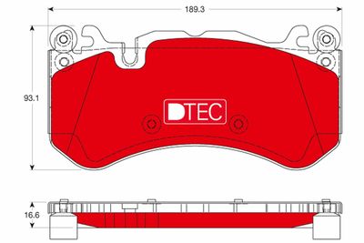 GDB1734DTE TRW Комплект тормозных колодок, дисковый тормоз