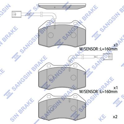 SP1813 Hi-Q Комплект тормозных колодок, дисковый тормоз