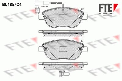 BL1857C4 FTE Комплект тормозных колодок, дисковый тормоз