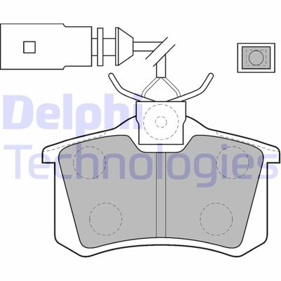 LP1556 DELPHI Комплект тормозных колодок, дисковый тормоз