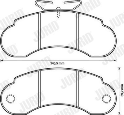 571521J JURID Комплект тормозных колодок, дисковый тормоз