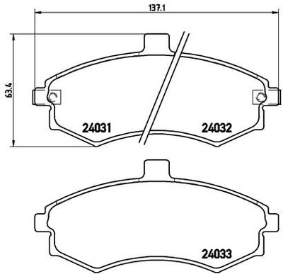 P30020 BREMBO Комплект тормозных колодок, дисковый тормоз