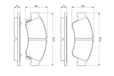 0986461126 BOSCH Комплект тормозных колодок, дисковый тормоз